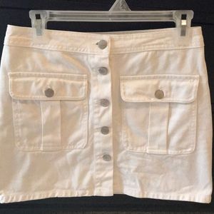Forever 21 white denim skirt